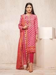 edenrobe Allure Printed Lawn Unstitched 3pc Suit EWU22A1-23152
