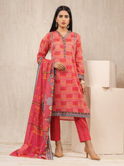 edenrobe Allure Printed Lawn Unstitched 3pc Suit EWU22A1-23155