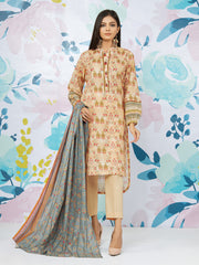 edenrobe Allure Lawn EWU22A1-23185 - Light Peach - 3 Piece