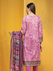 edenrobe Allure Lawn EWU22A1-23196 - Pink - 3 Piece