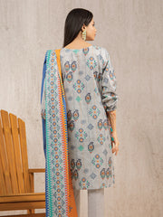 edenrobe Allure Printed Lawn Unstitched 3pc Suit EWU22A1-23206