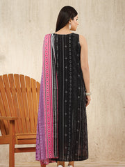 edenrobe Allure Lawn EWU22A1-23249 - Black - 2 Piece