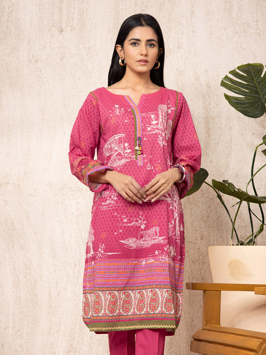 edenrobe Allure Lawn EWU22A1-23345 - Fuchsia - 2 Piece