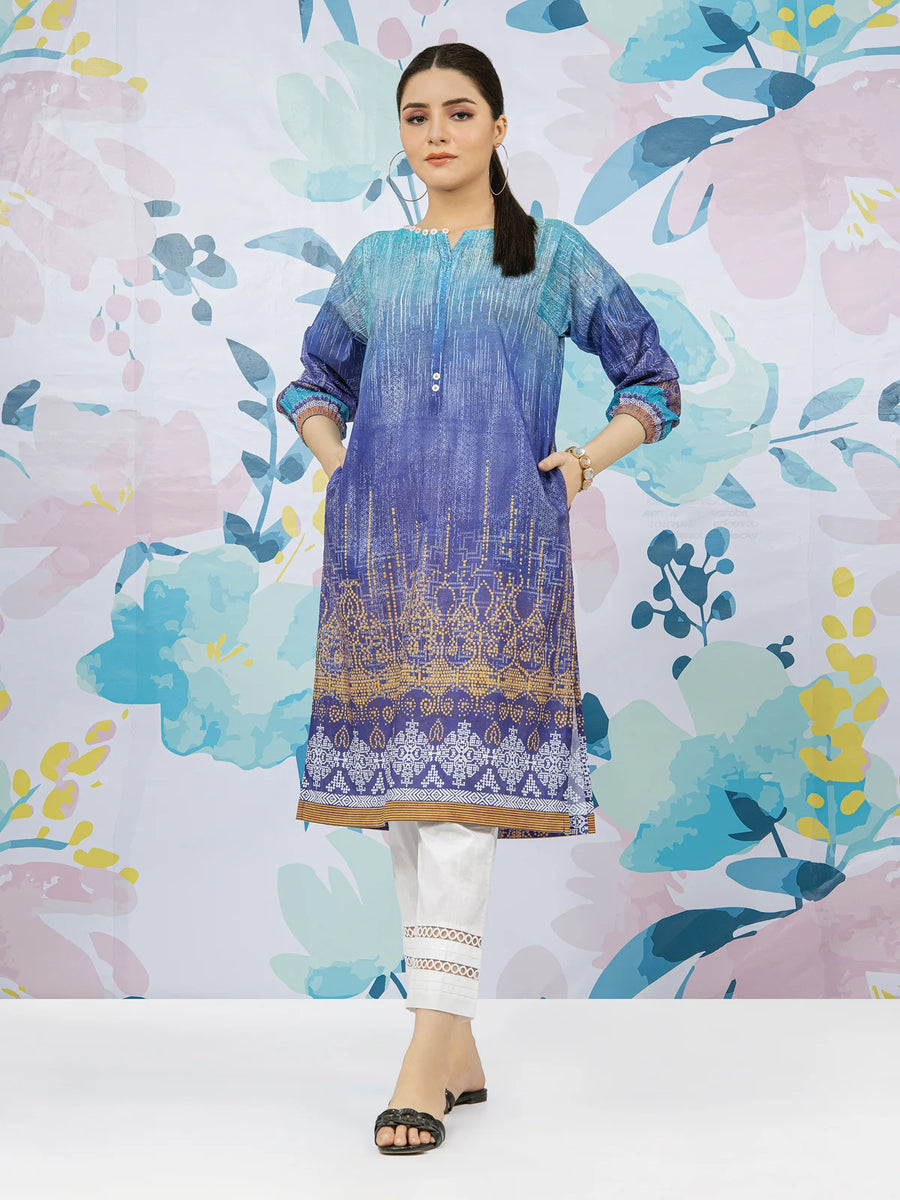 edenrobe EWU22A1-23356 - Blue Multi - 1 Piece