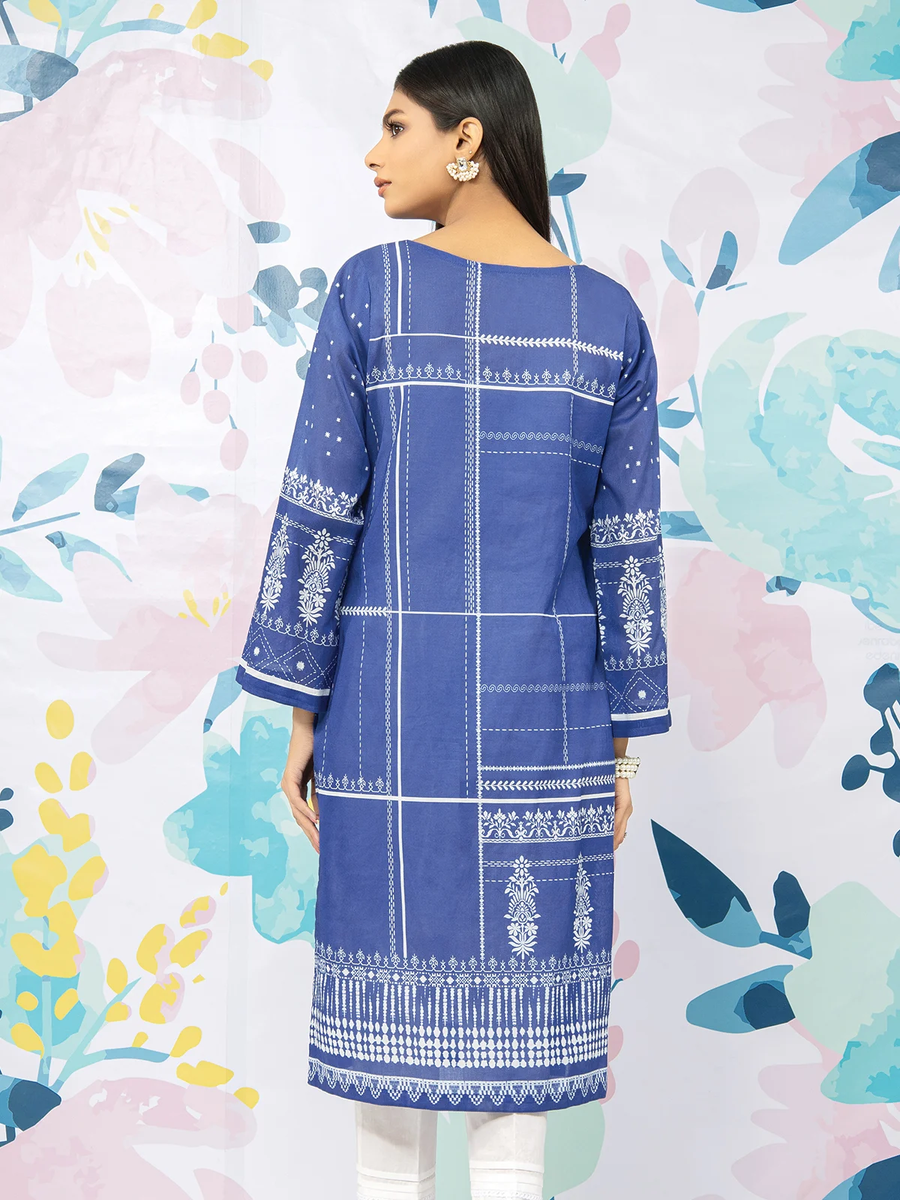 edenrobe Allure Lawn EWU22A1-23362 - Royal Blue - 1 Piece