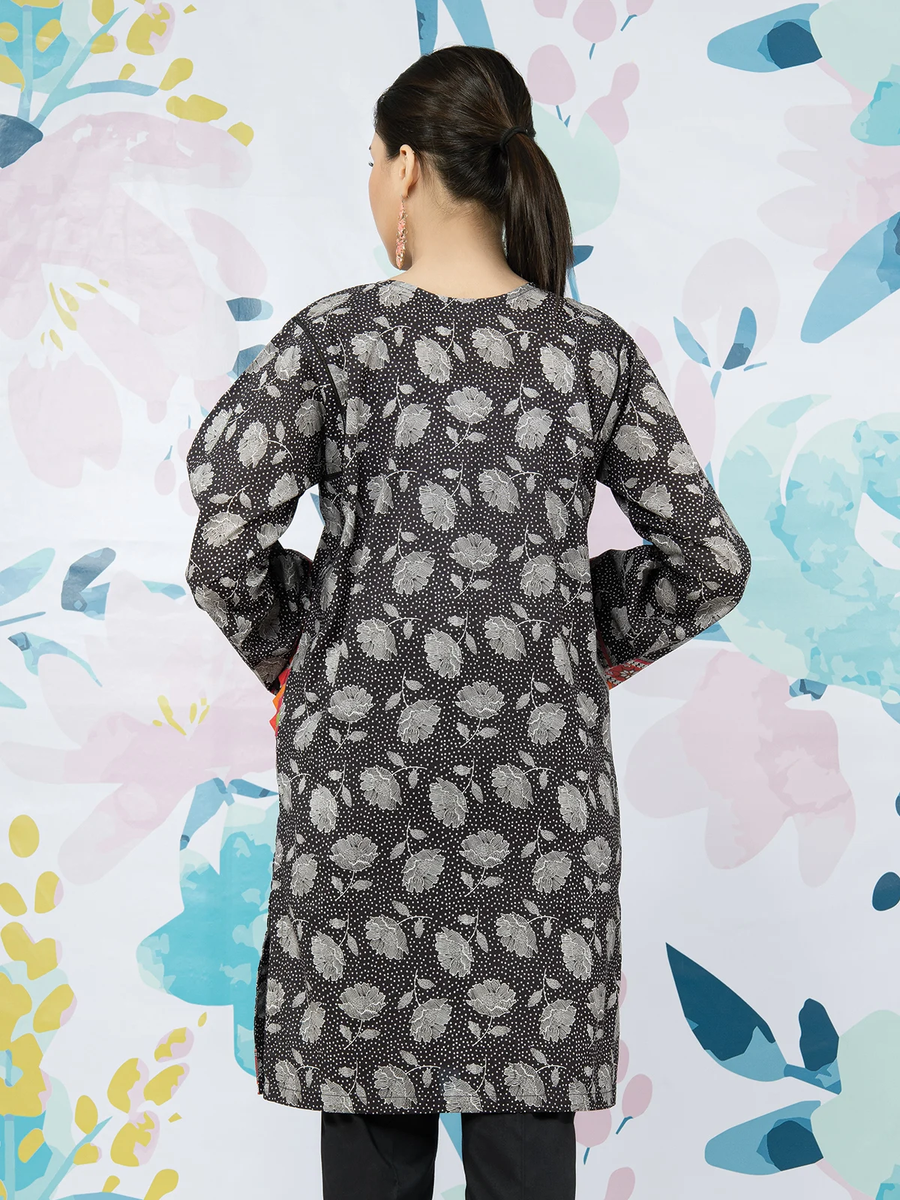 edenrobe Allure Lawn EWU22A1-23372 - Black - 1 Piece