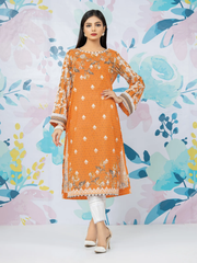 edenrobe Allure Lawn EWU22A1-23374 - Orange - 1 Piece