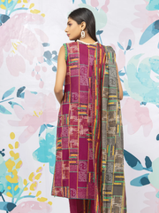 edenrobe Allure Lawn EWU22A1-23400 - Magenta - 3 Piece