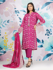 edenrobe Allure Lawn EWU22A1-23401 - Fuchsia - 3 Piece