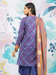 edenrobe Allure Lawn EWU22A1-23402 - Blue - 3 Piece