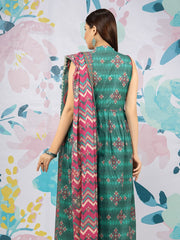 edenrobe Allure Printed Lawn Unstitched 3Pc Suit EWU22A1-23408