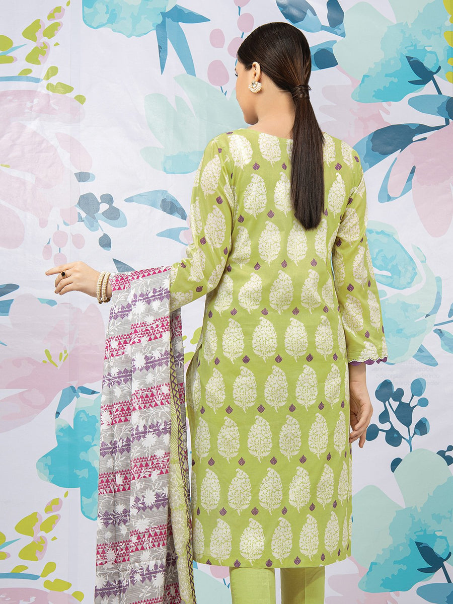 edenrobe Allure Lawn EWU22A1-23415 - Light Green - 3 Piece