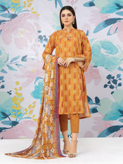 edenrobe Allure Lawn EWU22A1-23421 - Rust - 3 Piece