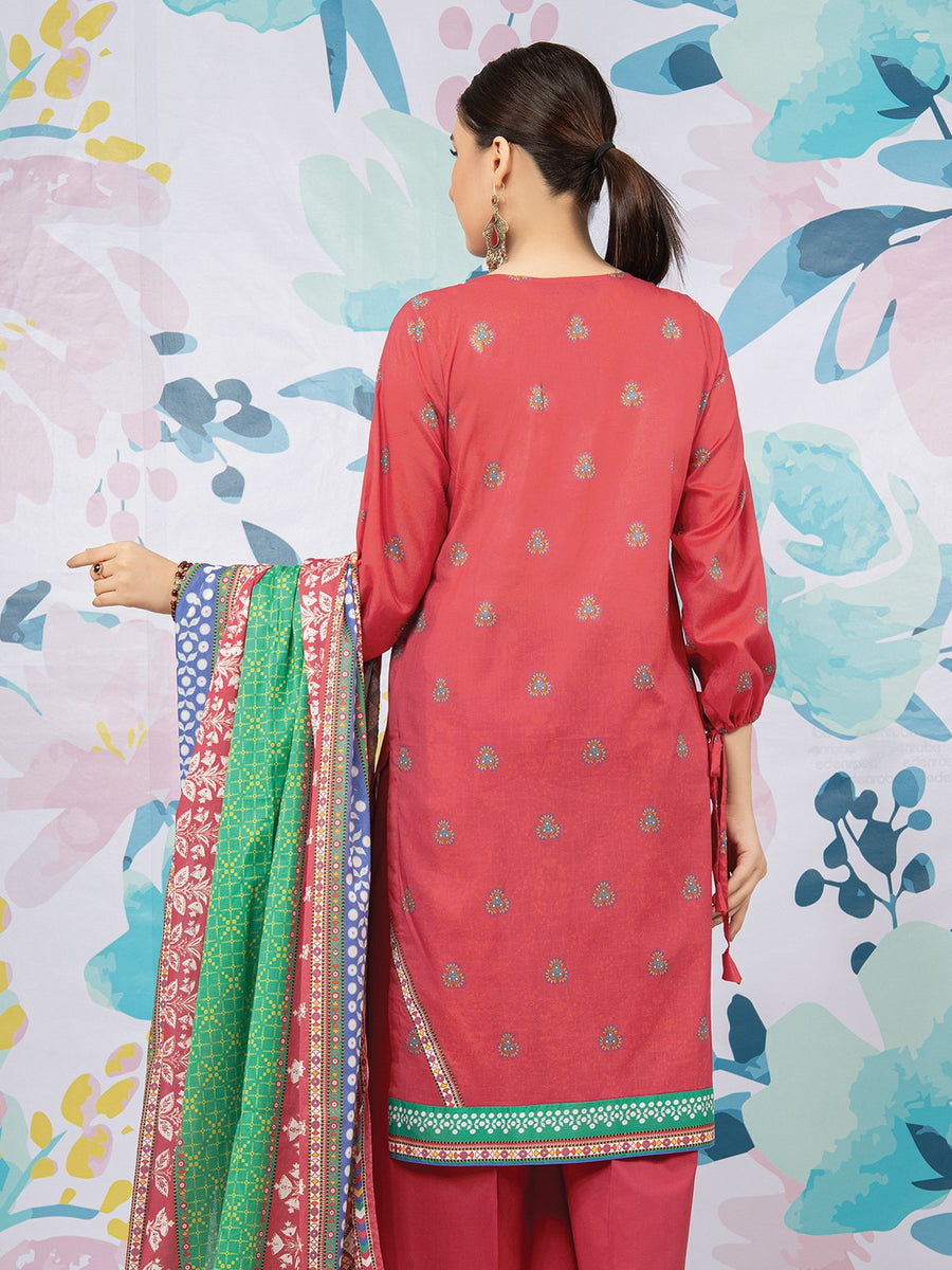edenrobe Allure Lawn EWU22A1-23430 - Pink - 3 Piece