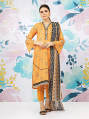 edenrobe Allure Lawn EWU22A1-23431 - Light Orange - 3 Piece