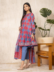 edenrobe Allure Lawn EWU22A1-23434 - Pink & Blue - 3 Piece