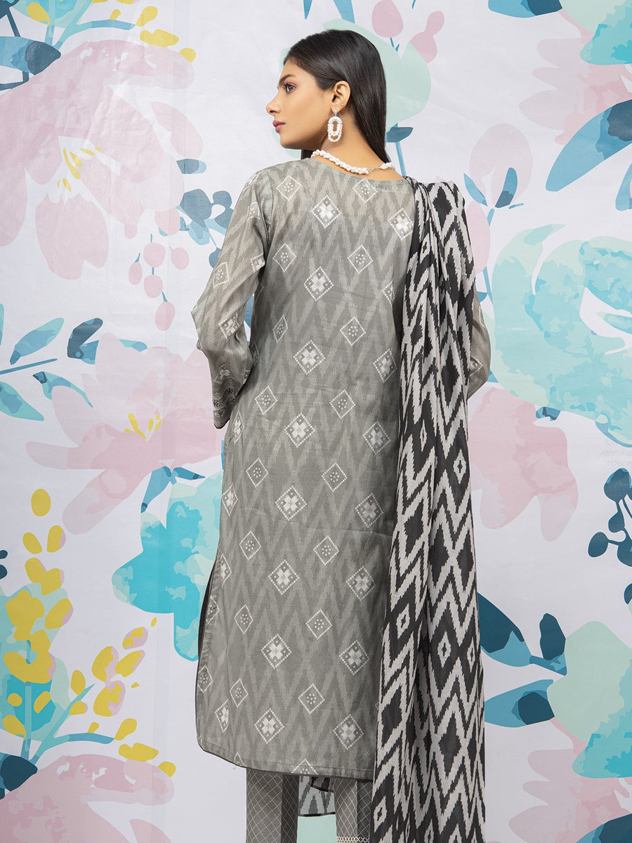 edenrobe Allure Lawn EWU22A1-23435 - Sage - 3 Piece