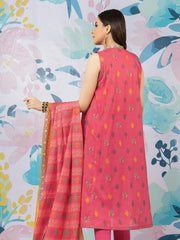 edenrobe Allure Lawn EWU22A1-23440 - Pink - 3 Piece