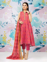 edenrobe Allure Lawn EWU22A1-23440 - Pink - 3 Piece