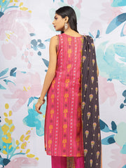 edenrobe Allure Lawn EWU22A1-23441 - Pink - 3 Piece