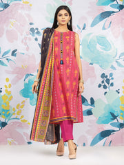 edenrobe Allure Lawn EWU22A1-23441 - Pink - 3 Piece