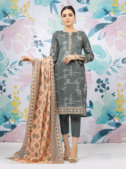 edenrobe Allure Lawn EWU22A1-23455 - Grey - 3 Piece