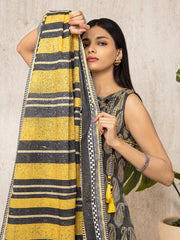 edenrobe Allure Lawn EWU22A1-23462 - Black - 3 Piece