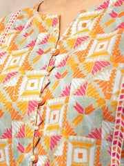 edenrobe Allure Printed Lawn Unstitched 3pc Suit EWU22A1-23464