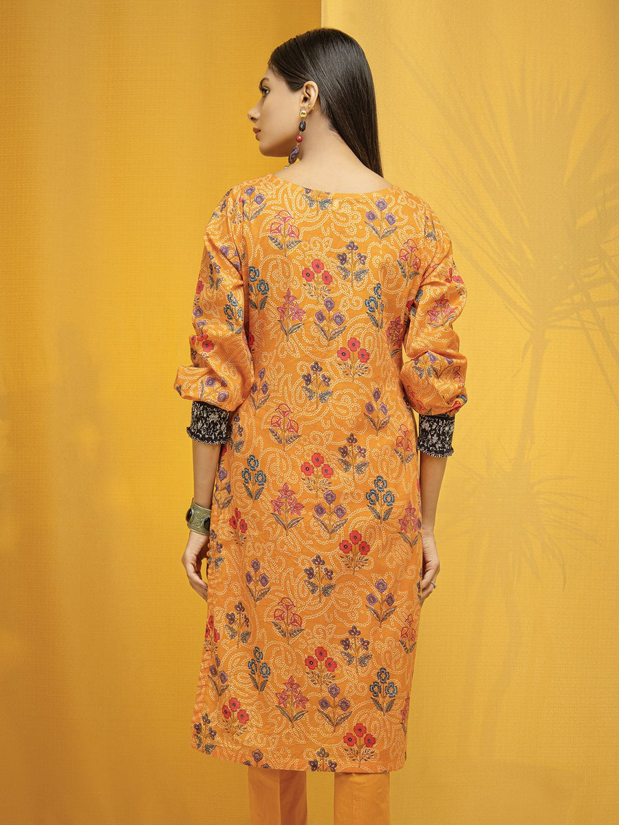 edenrobe Allure Lawn EWU22A1-23477 - Orange - 2 Piece