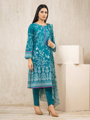 edenrobe Allure Lawn EWU22A2-23518 - Turquoise - 3 Piece