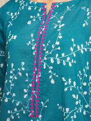edenrobe Allure Lawn EWU22A2-23518 - Turquoise - 3 Piece