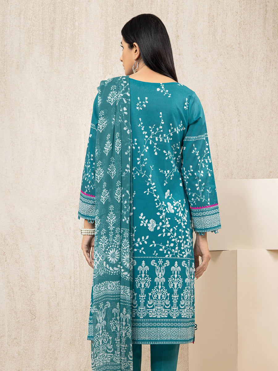 edenrobe Allure Lawn EWU22A2-23518 - Turquoise - 3 Piece