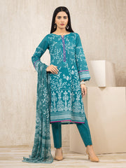edenrobe Allure Lawn EWU22A2-23518 - Turquoise - 3 Piece