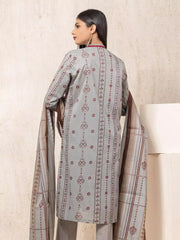 edenrobe Allure Printed Khaddar Unstitched 3Pc Suit EWU22A3-23096