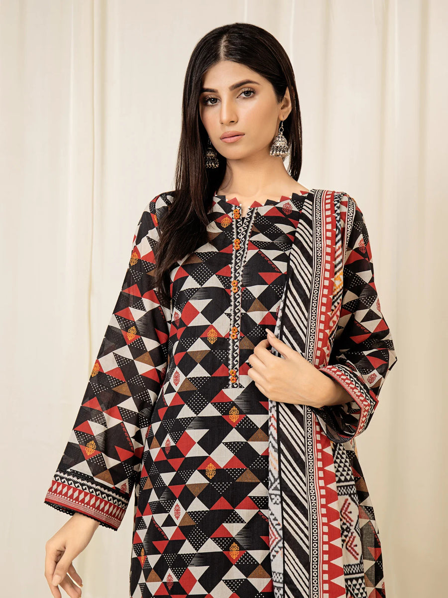 edenrobe Allure Printed Khaddar Unstitched 2Pc Suit EWU22A3-23153