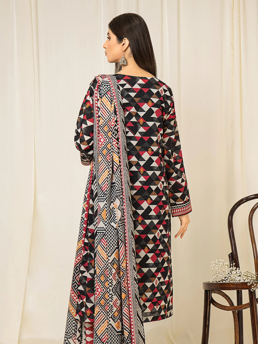 edenrobe Allure Printed Khaddar Unstitched 2Pc Suit EWU22A3-23153