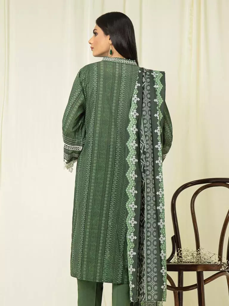 edenrobe Allure Printed Khaddar Unstitched 3Pc Suit EWU22A3-23381