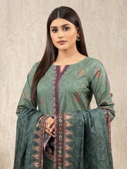 edenrobe Allure Printed Khaddar Unstitched 3Pc Suit EWU22A3-23386