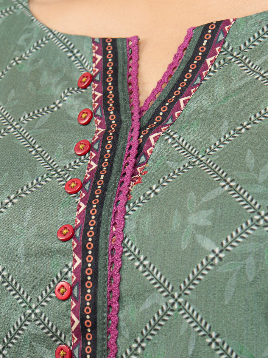 edenrobe Allure Printed Khaddar Unstitched 3Pc Suit EWU22A3-23386
