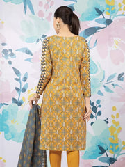 edenrobe Allure Printed Khaddar Unstitched 3Pc Suit EWU22A3-23426