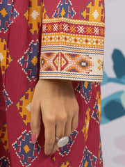 edenrobe Allure Khaddar Unstitched Printed 3Pc Suit EWU22A3-23439