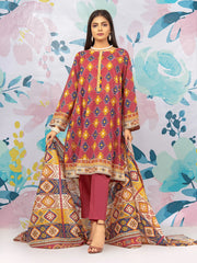 edenrobe Allure Printed Khaddar Unstitched 3Pc Suit EWU22A3-23439