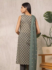 edenrobe Allure Printed Khaddar Unstitched 3Pc Suit EWU22A3-23459