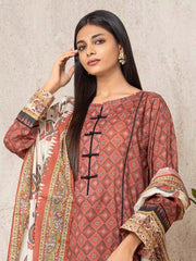 edenrobe Allure Printed Khaddar Unstitched 3Pc Suit EWU22A3-23461