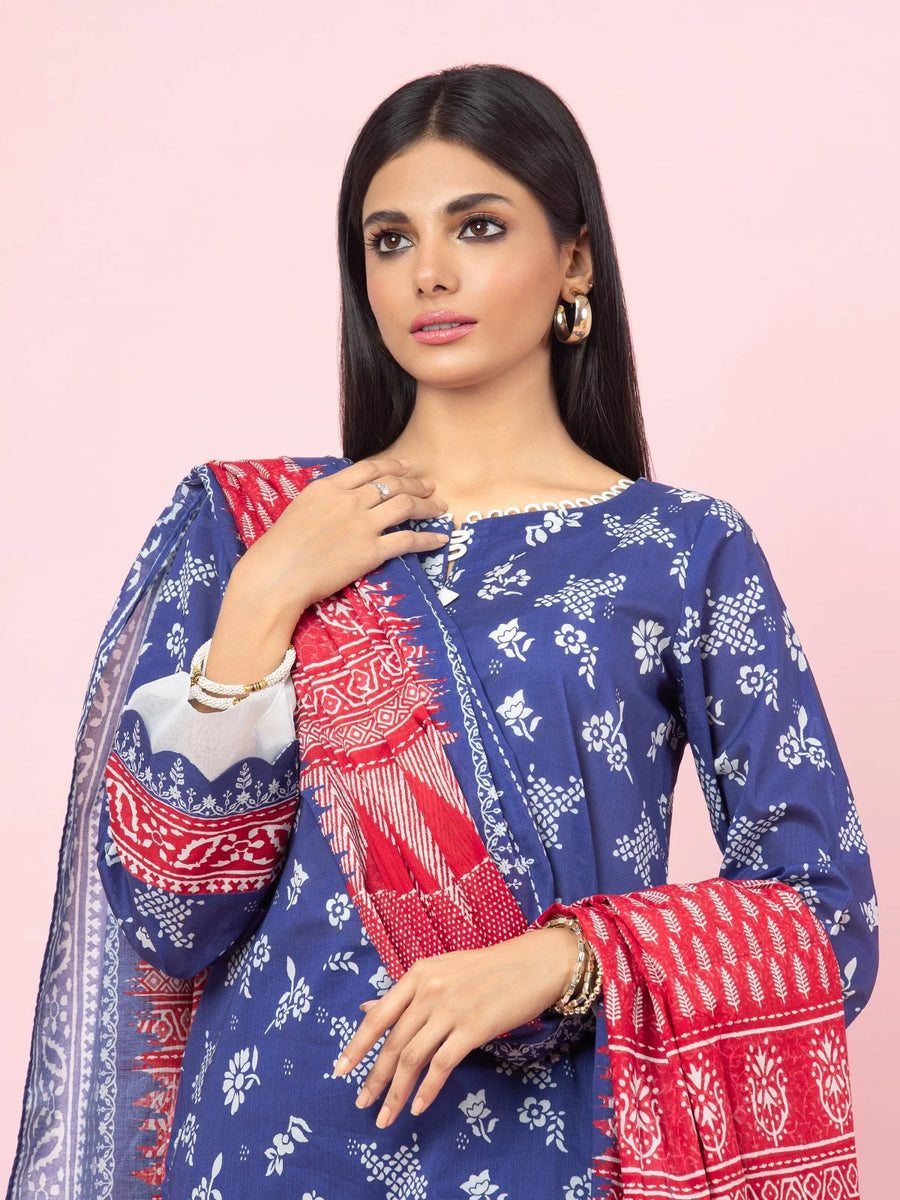 edenrobe Allure Printed Khaddar Unstitched 3Pc Suit EWU22A3-24252