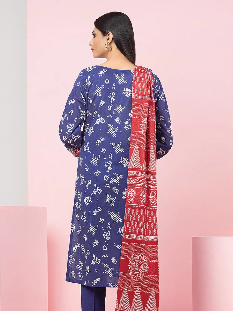 edenrobe Allure Printed Khaddar Unstitched 3Pc Suit EWU22A3-24252