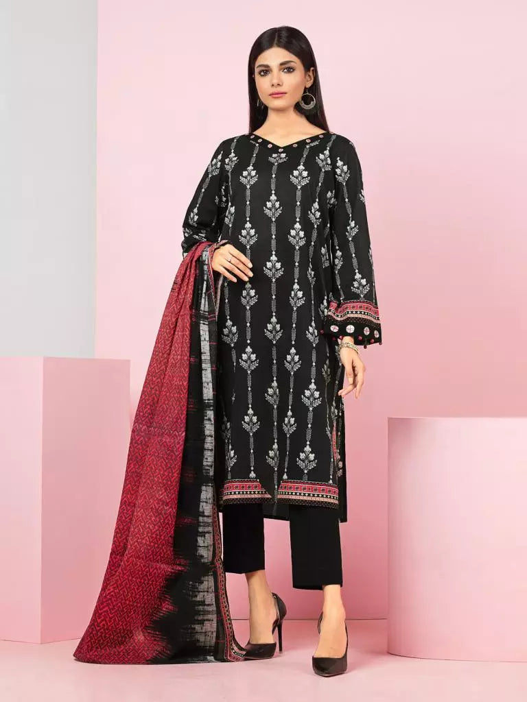edenrobe Allure Printed Khaddar Unstitched 2Pc Suit EWU22A3-24253