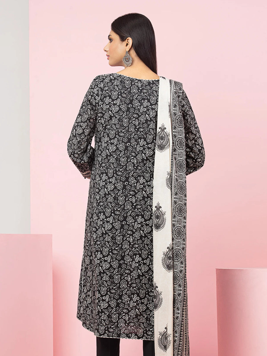 edenrobe Allure Printed Khaddar Unstitched 3Pc Suit EWU22A3-24254