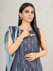 edenrobe Allure Khaddar Unstitched Printed 3Pc Suit EWU22A3-24257-XXL