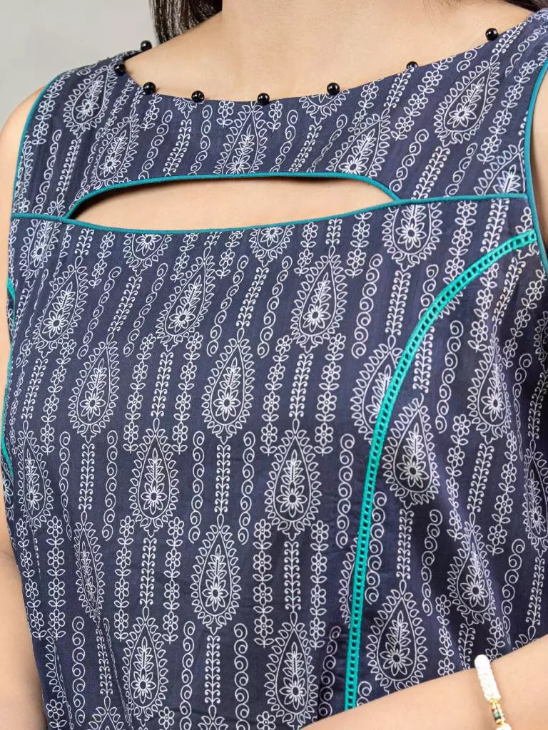 edenrobe Allure Printed Khaddar Unstitched 3Pc Suit EWU22A3-24257